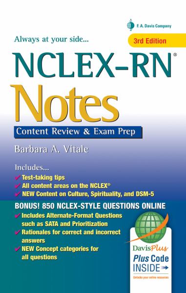 9780803660458 / Vitale 3/E '17 / Nclex-Rn Notes: Content Review And Exam Prep / MR