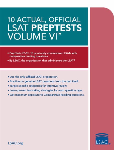 Lsac / 10 Actual, Official Lsat Prep Tests Vol. Vi