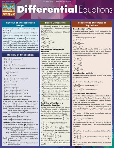 Barcharts / Differential Equations